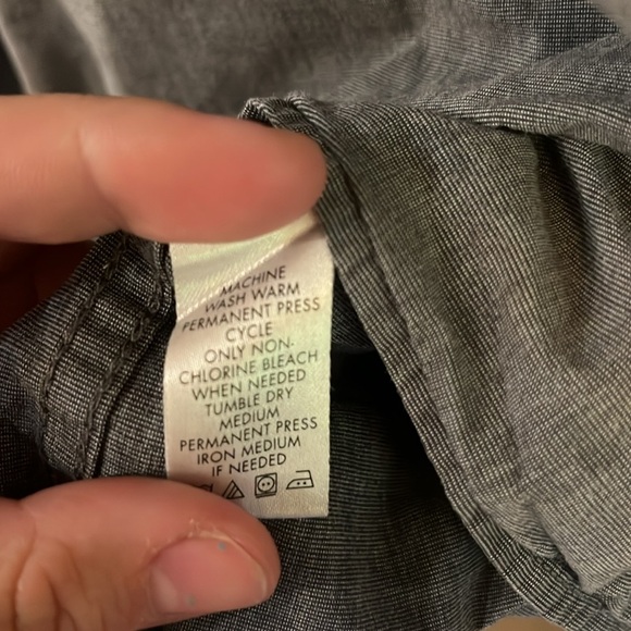 Calvin Klein Men’s Long Sleeve Grey Dress Shirt - Picture 3 of 5